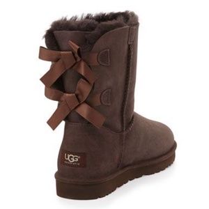 UGG Bailey Bow Chocolate Boots